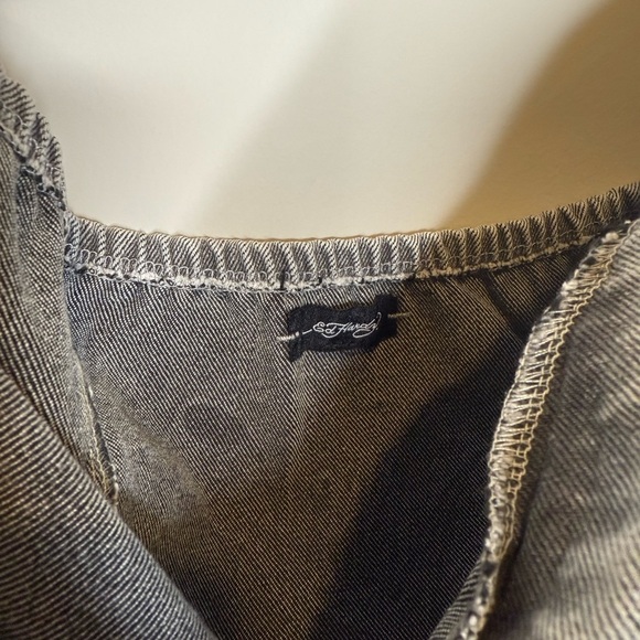 Ed Hardy Cross Denim Mini Dress - Grey - Picture 5 of 11